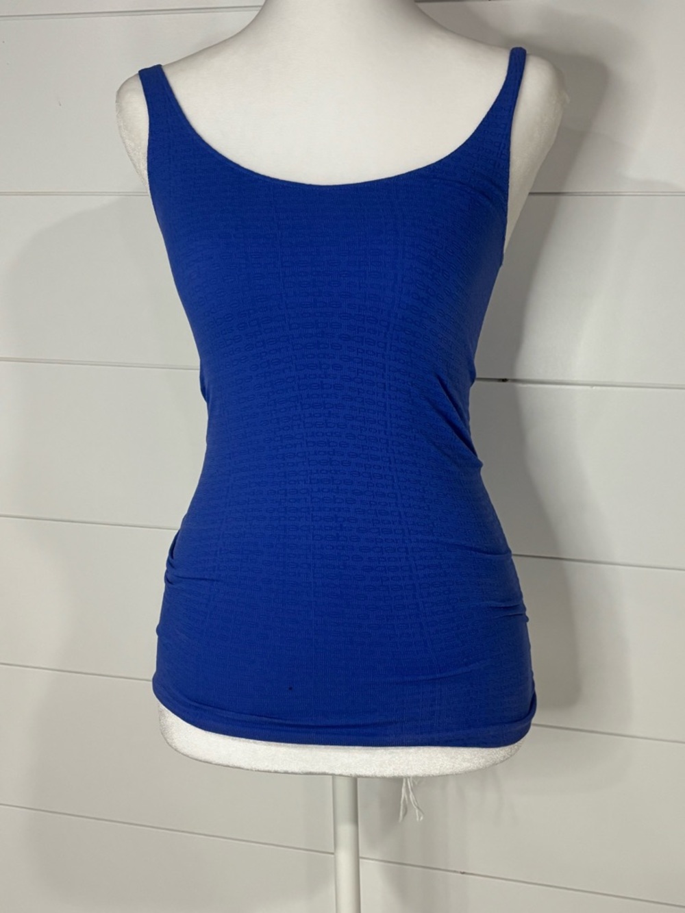 NEW Vintage Bebe Royal Blue Textured Knit Top made in the USA